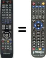 Replacement remote control Samsung DVD SH-897