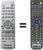 Gleichwertige Fernbedienung Pioneer DVR 230 S