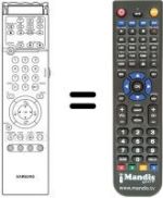 Gleichwertige Fernbedienung Samsung SP43RETROPRO