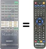 Gleichwertige Fernbedienung Sony 1-465-783-11