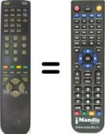 Gleichwertige Fernbedienung JVC 79000250101