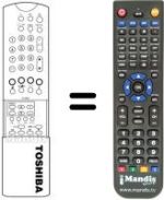 Replacement remote control Toshiba 2330-6234