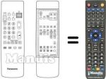 Gleichwertige Fernbedienung Panasonic EUR50621