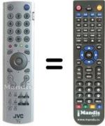Gleichwertige Fernbedienung JVC LT-32DA8BJ / Q