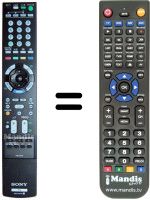 Gleichwertige Fernbedienung Sony KDL-46X2000AEP