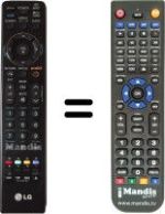Replacement remote control LG 32LG4000-ZA