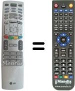Replacement remote control LG 6710V00141K