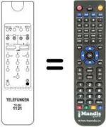Gleichwertige Fernbedienung Telefunken F531IT