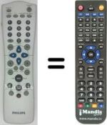 Replacement remote control Philips DVD-R890 / 001