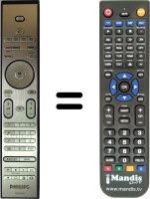Replacement remote control Philips 37PFL9732D / 10