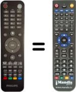 Replacement remote control Philips DTR3030M