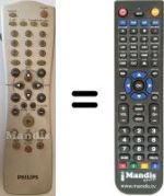 Replacement remote control Philips DVD-R70 / 001