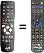 Replacement remote control JVC RM-C1502B-2C