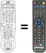 Gleichwertige Fernbedienung JVC RX884R