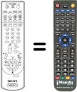 Gleichwertige Fernbedienung Sony SLV-SX80VC
