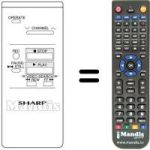 Replacement remote control Sharp RRMCG0199GESA