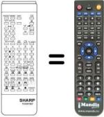 Replacement remote control Sharp RRMCG0605CESA