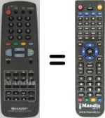 Replacement remote control Sharp 70DS15SN