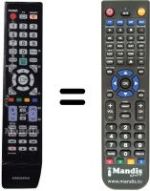 Replacement remote control Samsung UE40B7000WWXXN