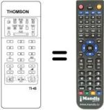 Gleichwertige Fernbedienung Thomson 925TX0789
