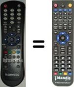 Gleichwertige Fernbedienung Techwood NATUSX842F HD