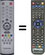 Gleichwertige Fernbedienung Toshiba V20096228