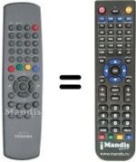 Gleichwertige Fernbedienung Toshiba V30037753