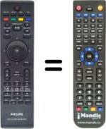 Replacement remote control Philips DVD-R5570H