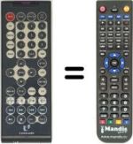 Replacement remote control MAJESTIC DVD188
