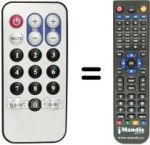 Replacement remote control YAKUMO QUICKSTICK DVB-T