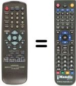 Replacement remote control Hitachi DV-P250E
