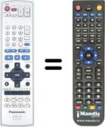 Replacement remote control Panasonic DMRE-S10EGS