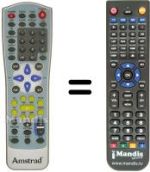 Gleichwertige Fernbedienung Amstrad D230
