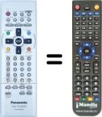 Gleichwertige Fernbedienung Panasonic DVD-XV10