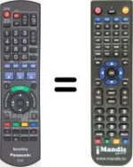 Replacement remote control Panasonic DMRE-X87