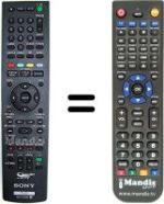 Replacement remote control Sony RDR-HXD995