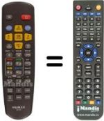 Replacement remote control Humax PVR 8000