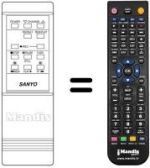 Replacement remote control Sanyo VHR-3100