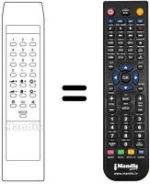 Gleichwertige Fernbedienung Crown CTV-2037 R