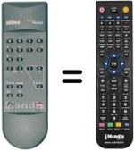 Replacement remote control Zanussi 17 SM 622 HRD