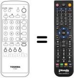 Gleichwertige Fernbedienung Toshiba 2836 DF