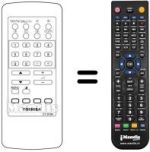 Gleichwertige Fernbedienung Toshiba 2180 TD