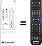 Replacement remote control SCHNEIDER STV 5130 40 CH
