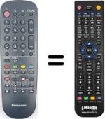 Gleichwertige Fernbedienung Panasonic TC-21S1 RC