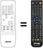 Replacement remote control Sanyo VHR-258