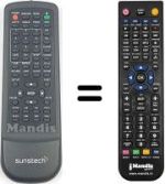 Replacement remote control MPMAN XVD 205