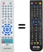 Replacement remote control Sunstech LCX-UD750