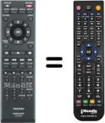 Gleichwertige Fernbedienung Toshiba HD-EP35