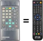 Replacement remote control Grundig T55540TEXT / GB