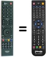 Replacement remote control Toshiba 32C3500